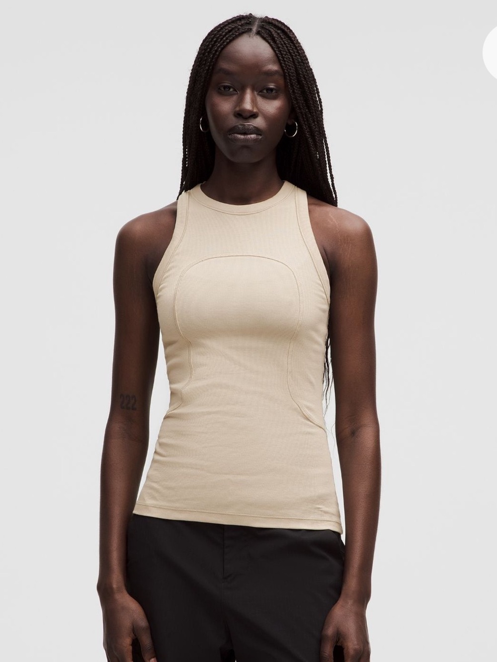 🍋Lululemon Size 10 Mojave Tan SNLSH Collection Like New Ribbed Tank